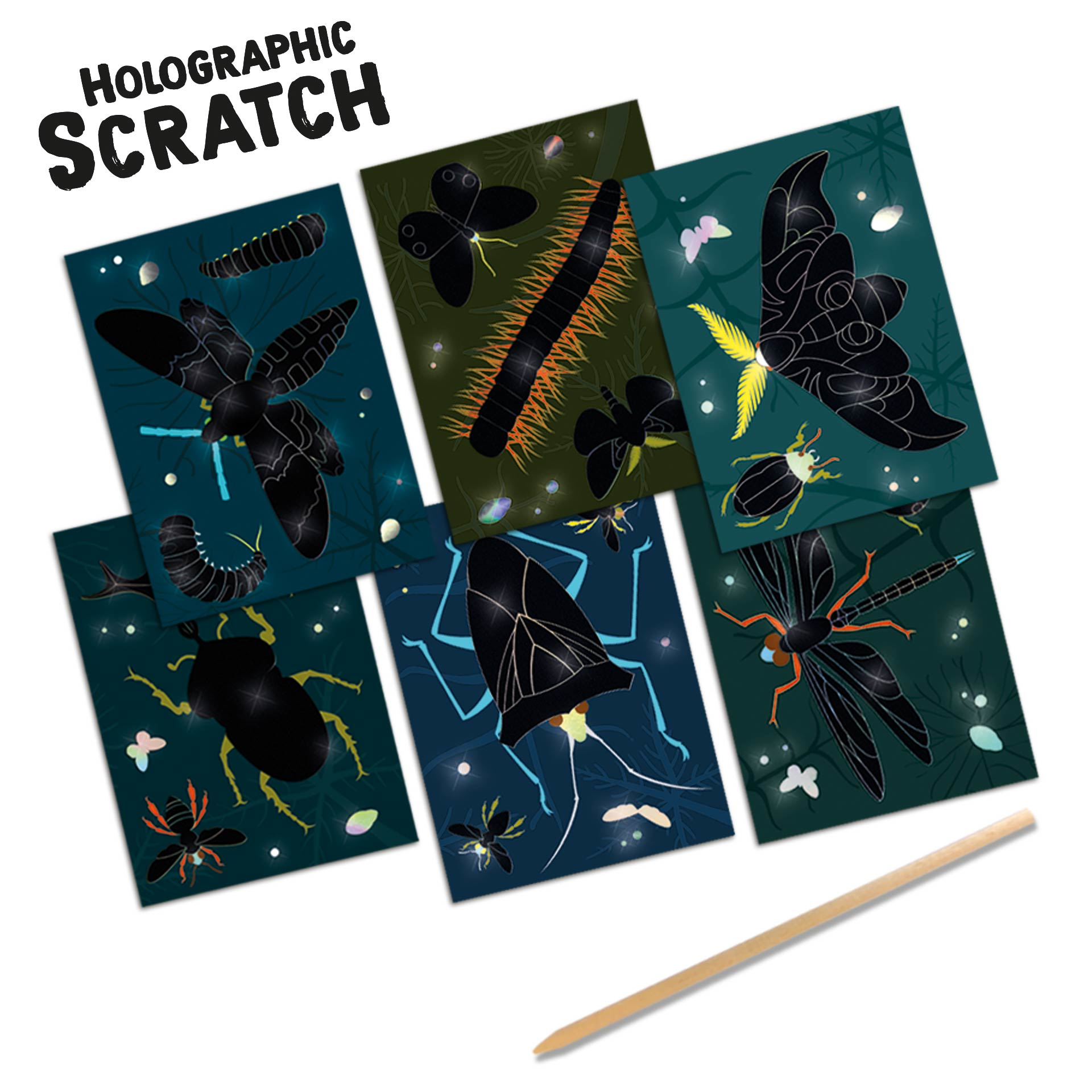 Holografisch scratch - Insecten - Dessins holographiques à gratter - Insectes – Image 2